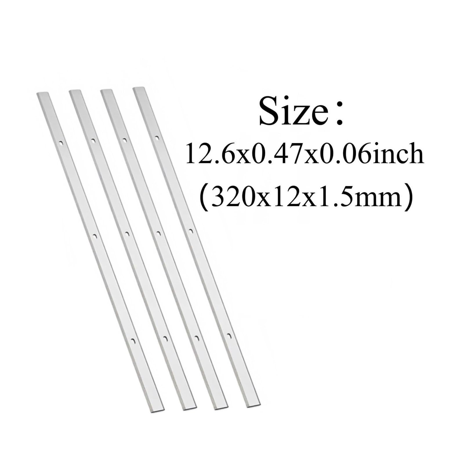 Cuchillas for cepilladora, 8 piezas, 320 x 12 x 1,5 mm, cuchilla for cepilladora de carpintería, cuchilla for cepilladora eléctrica reversible HSS for TP305 TP400LS 22-565 22-560, filos dobles