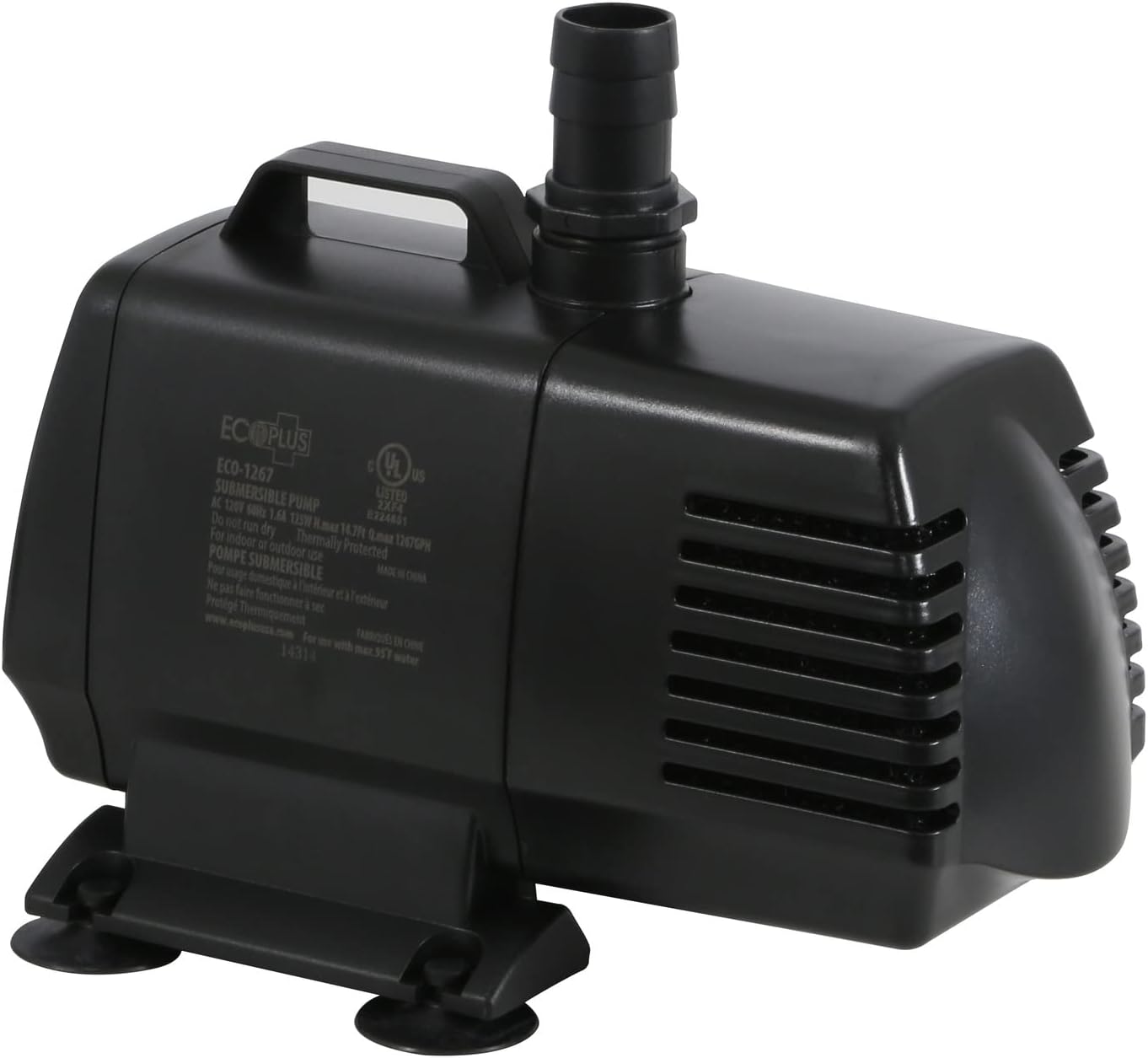 EcoPlus 1340 GPH (5072 LPH, 125W) Submersible Water Pump w/