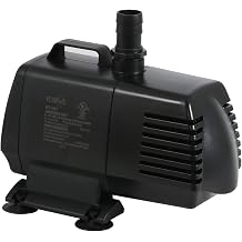 EcoPlus Eco 1267 Water Pump Fixed Flow Submersible Or Inline For Aquariums, Ponds, Fountains & Hydroponics - UL Listed, 1347 GPH, Black