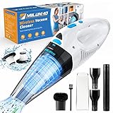 mini aspirapolvere per auto 【LUCE LED E PORTATILE】: Aspiratore portatile è dotato di luci a LED per illuminare angoli, fessure e zone buie. Aspiratore portatile potente eliminano cavi ingombranti e grovigli. Facile da trasportare e leggero, permette una pulizia più profonda e accurata.