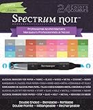 Crafter's Companion Spectrum Noir Markers-24 pc Alcohol Marker Set, 1-Pack, Lights