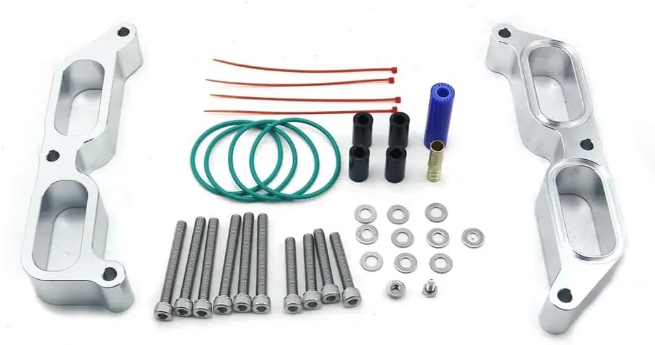 Silver Aluminum Intake Manifold Spacer Accessory Kit Compatible With 2013 To 2019 BRZ Engine