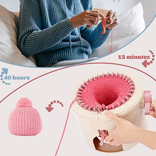 Zcvtbye Sentro Knitting Machine, 32 Needles Knitting Machine, Dual Mode Knitting Machine for Socks, Needle Machine for Adults and Children, Large Size DIY Toy, Hand Woven, Like Hats, Scarf