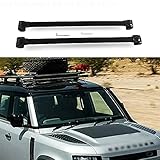 Gran capacidad de carga 2 unids barra cruzada barras de techo para Land Rover Defender 90 2D 2020 2021 2022 equipaje carriles de carga