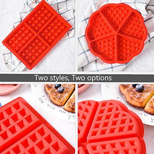 Foto von Silikon Waffelform Backform, mit guter Antihaftbeschichtung, Back-form Waffel-förmchen