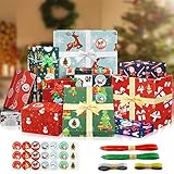 【Contenido del set】: incluye 12 hojas de papel navideño + 5 metros de cinta dorada + 5 metros de cinta plateada + 6 guirnaldas rojas + 6 guirnaldas verdes + 21 pegatinas de Navidad. (Recordatorio: para facilitar el transporte, el papel de regalo está doblado, no en rollos)