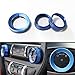 TopDall Blue Aluminum Headlight Volume Tune Control Knob Cover Ring Trim Interior Accessories for Ford Mustang