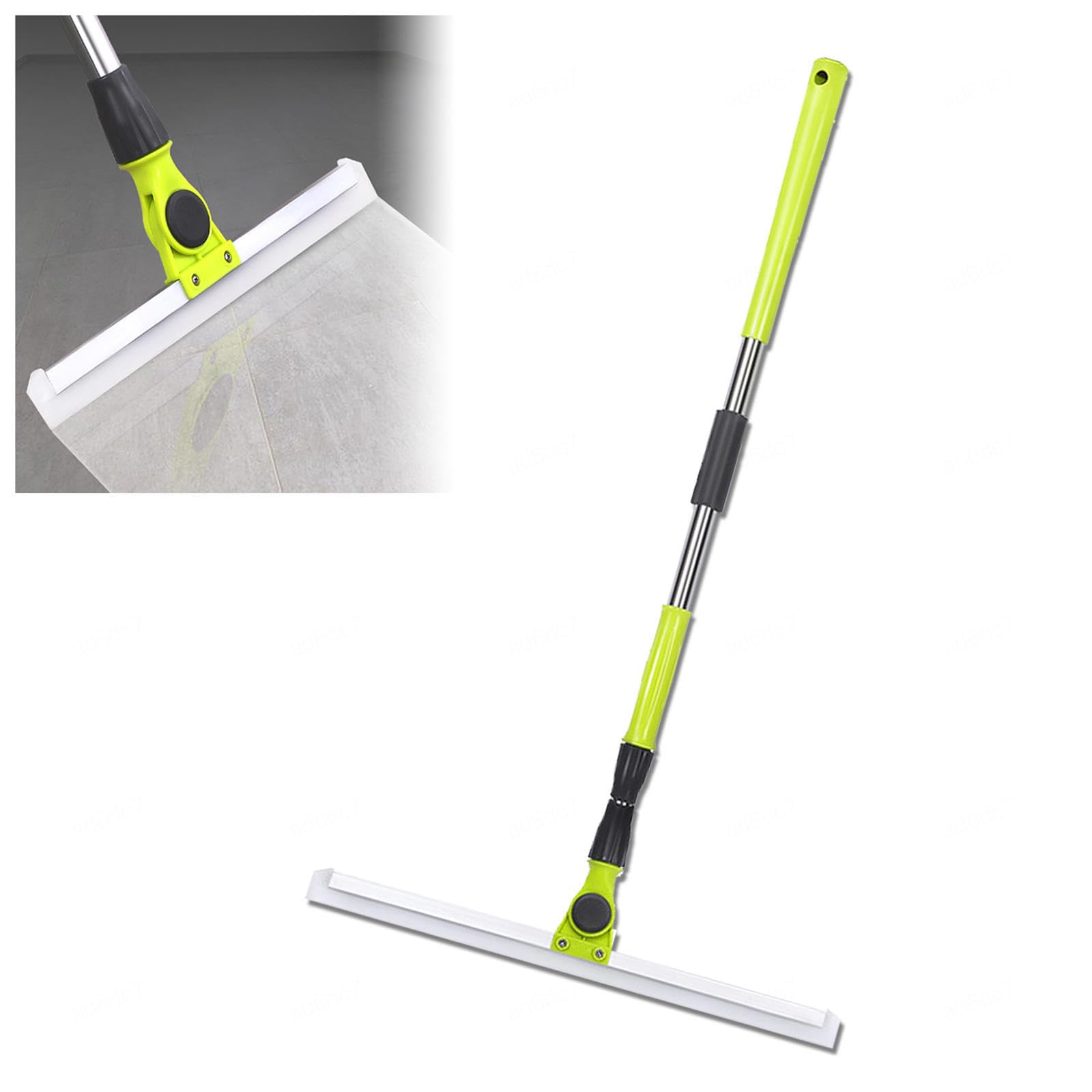 Magic Broom Sweeper, con Mango De 130 Cm De Largo Escoba De Goma para Suelos, Escobilla De Goma para Suelos De Hormigón para Piso De Concreto,Azulejo De Baño,Large:50×130cm