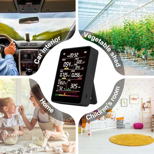 Professional Indoor Air Quality Monitor with AQI Alerts, Portable Real-Time Detector for Home, Car, Plants & Pet (Black) by AirWhisper - Image 7