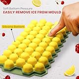 Uptwomark Small Ice Cube Tray with Lid and Storage, 4 x Silicone, Food Grade Trays for Freezer, Stackable & Easy Release, 188 Mini Ice Moulds (Green) - Image 3