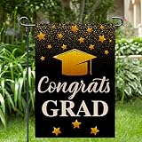 Kimini-Ki Congrats Grad Garden Flag - 2023 Graduation Flag, Graduation Outdoor Yard Decoration, Kind