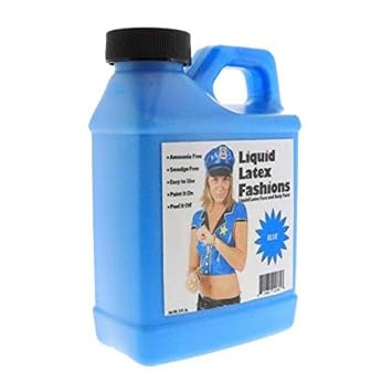 Blue 8 Oz - Liquid Latex Face and Body Paint, Blue Smurf Cosplay, Ideal for Halloween Costume, Parties, Theater, Special Effects!