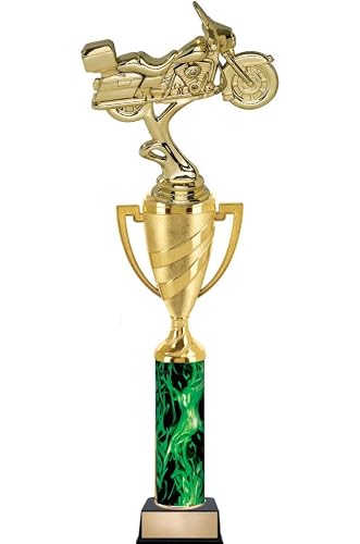 Crown Awards Personalized Motorcycle Trophy, 14.7" Road Motorcycle Trophy Prize, Personalize with Free Engraving Prime