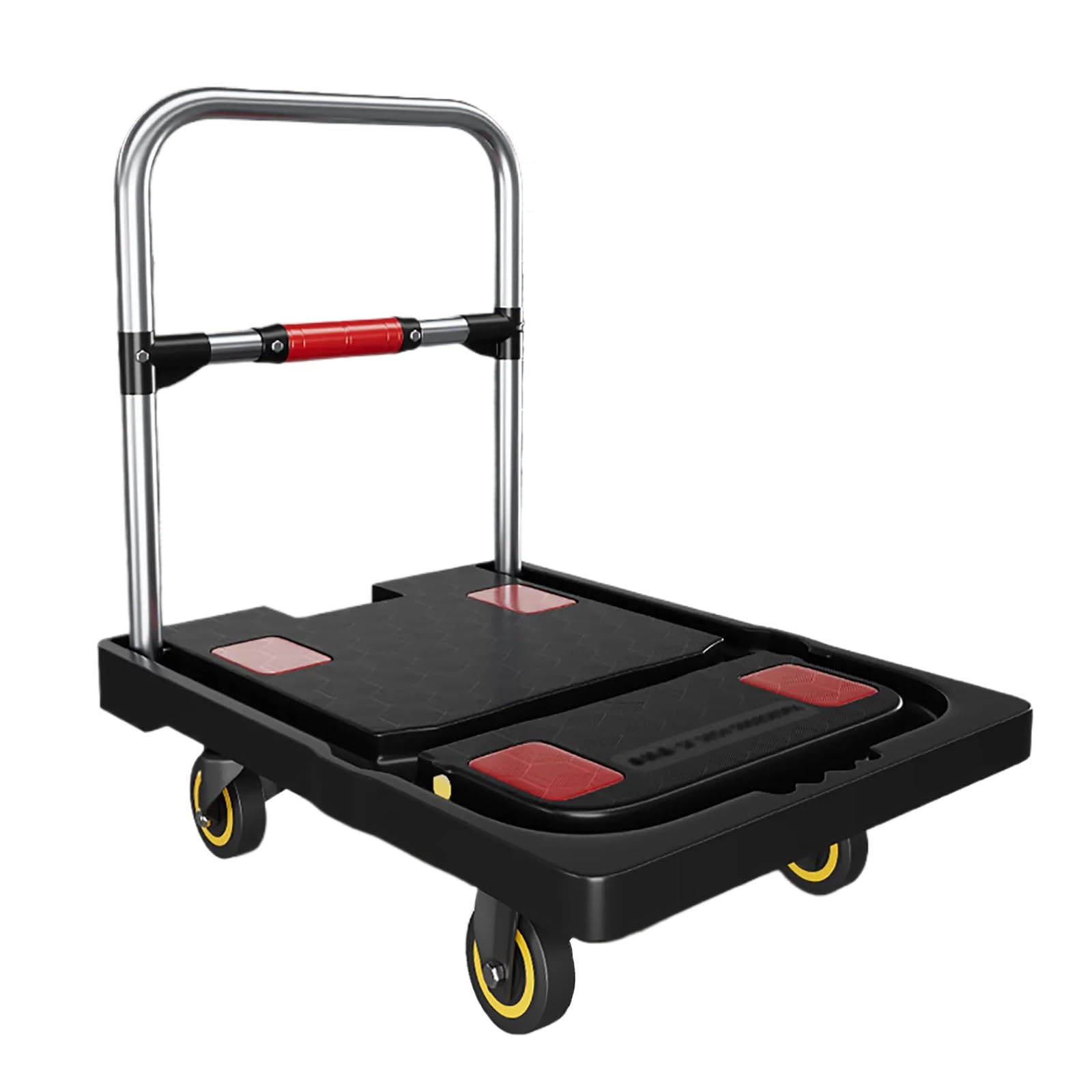 LKLNKVL Handcart, Load Capacity 150kg/330lbs, Adjustable Armrest, Suitable for Garage, Garden, Home & Office(Black)