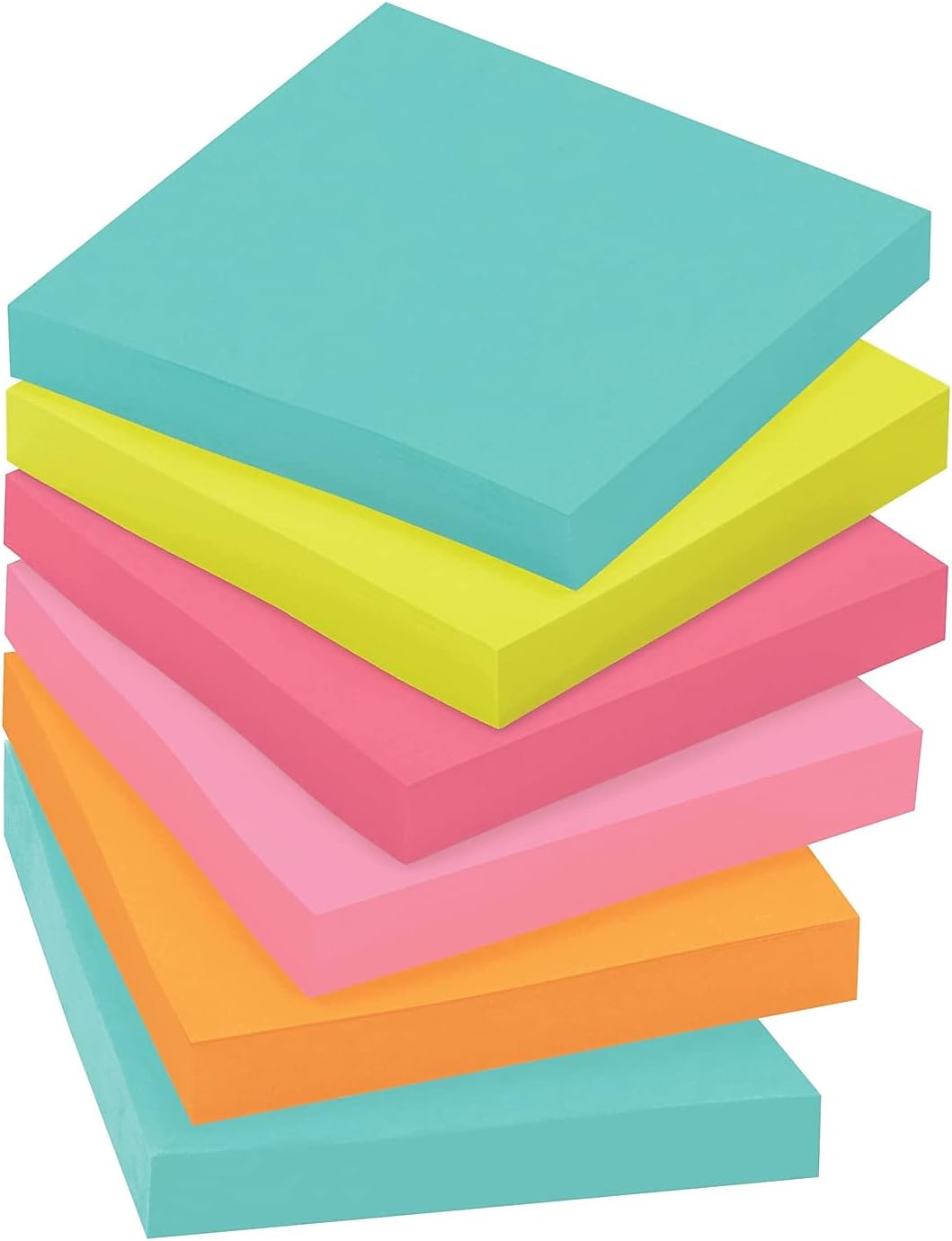 Post-it Notes Super Sticky 65424SSCYM Note Pads Office Pack 3 x 3 Canary/Miami 90/Pad 24 Pads/Pack image 5