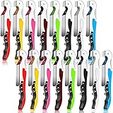 16 Pieces Waiters Corkscrew Wine Openers Wine Keys Stainless Steel Beer Bottle Opener with Serrated Foil Cutter Bartender Key Wine Tools for Bars Restaurants Servers Sommelier