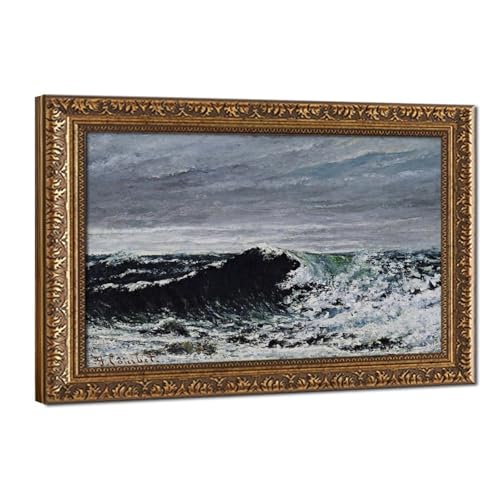 Impression sur toile de Gustave Courbet avec cadre suspendu pour bureau