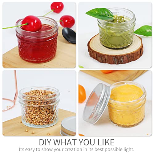 VERONES Mason Jars Canning Jars, 4 OZ Jelly Jars With One Piece Regular Lids, Ideal for Jam, Honey, Wedding Shower Favors, DIY Spice Jars, 40 PACK by VERONES - Image 6