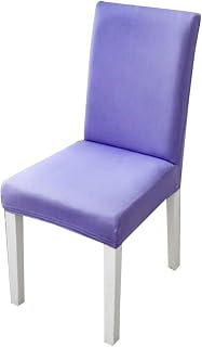 Dos Fundas para sillas con Respaldo Alto elástico - Comedor - Lavable - Dos Piezas - Protector - elástico - Cocina hogar - Muebles - Idea de Regalo Original - Color Morado