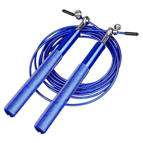 ZZHBOO 1 Stück Speed Springseil mit Kugellager, Aluminium-Griff und Stahlseil, Verstellbares Jump Rope für Erwachsene und Schüler, Fitness-Training, Cardio Workout, Sport Prüfungsvorbereitung