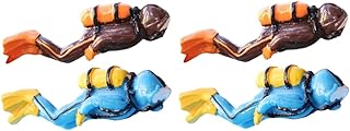 VILLCASE 4Pcs Diver Bath Toy, Funny Swimming Frogman Toy Windup Scuba Diver Bathtub Toy Diver Tub Toy Pool Toy Clockwork Floating Water Toy for Kids