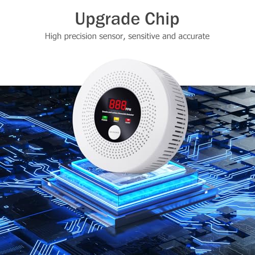 2-in-1 Smoke and Carbon Monoxide Detector 10-Year Battery-Powered CO Alarm with Clear LCD Display and Sound Warning for Home Reliable Detector for Enhanced Safety and Protection (Includes Batteries) - Thumbnail 7
