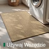 LUMI Wycieraczka wewnętrzna 50 x 80 cm, antypoślizgowa, ręcznie tkana mata | Ręcznie wykonane naturalne włókna sizalowe,