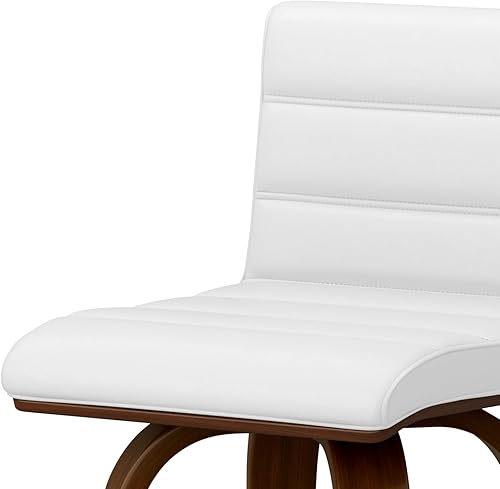 Miniatura 28 de SIMPLIHOME Lowell Taburete de bar giratorio ajustable, silla tapizada de metal de 33 pulgadas de altura del asiento en tela de aspecto de lino gris