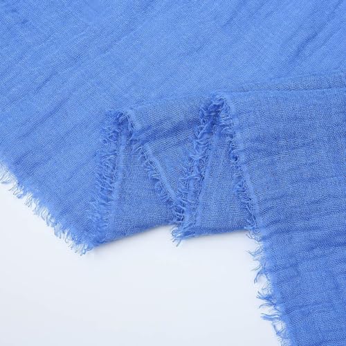 Queenbox 27x68in Fringed Linen Scarf, Cotton Soft Lightweight Scarves Beach Shawl Wrap, Khaki4