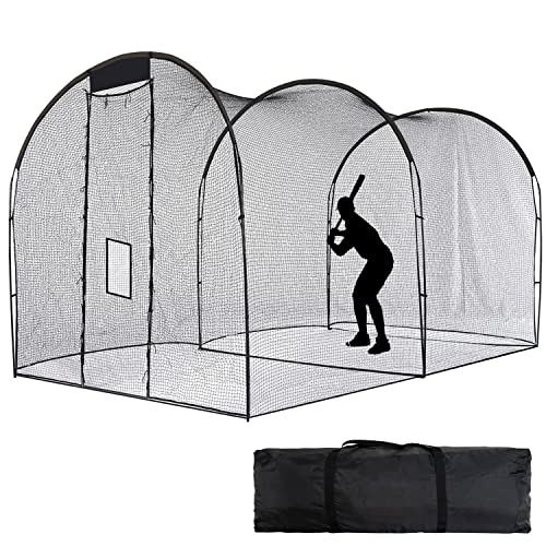 Okayes Batting Cage, Baseball Batting Cage Net, Softball Batting Cage, Portable Batting Cage, Batting Cage For Backyard, Outdoor Batting Cage With Frame And Net For Home, 16X10X10Ft Home Batting Cage #TOP7