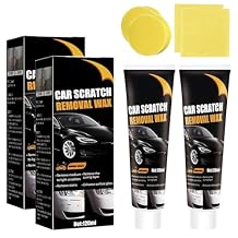 2025 Upgrade Scratch Remover for Vehicles, Car Scratch Remover, Car Scratch Repair Paste for Deep Scratches, Car Paint Scratch Repair Scratch Remover Kit with Wipe and Sponge 2 PCS