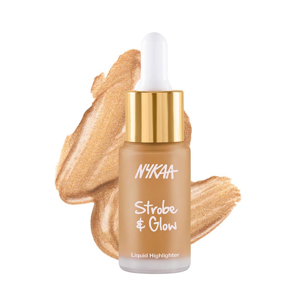 Nykaa Strobe & Glow Liquid Highlighter - Gold Mine-image-13