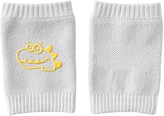 زوج واحد من وسادات الركبة للزحف للاطفال الرضع قابلة للتعديل للجنسين الرضع مضادة للانزلاق واقية واقية مضادة للسقوط بدلة امان للاطفال الرضع البنات والاولاد رمادي