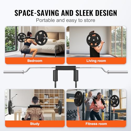 VEVOR Safety Squat Bar, 700 LBS Fitness Squat Bar, Safety Squat Bar Attachment with Shoulder and Arm Pads, 28mm Diameter Weight Bar, Ideal for Front Squats, Lunges, Rehab, Physical Therapy by VEVOR - Image 6