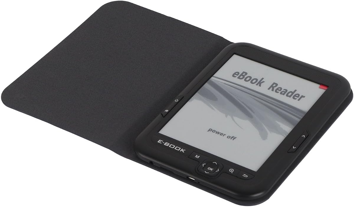 Pomya E-BOOK Reader 6 inch E-reader 800x600 Resolution Display 300DPI Blue Cover 16GB 8GB 4GB (8G Black)
