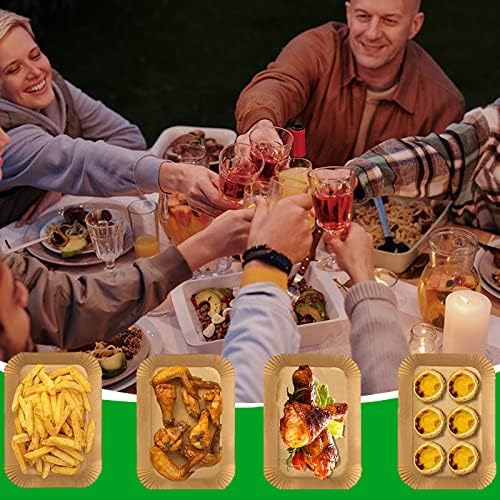 100PCS Air Fryer Liners, ProChosen 8.7 Inch Parchment Paper Disposable Air Fryer Paper Liners Rectangle Nonstick Air Fryer Basket Baking Paper Basket Accessories for Ninja Dual Fryer Microwave Oven