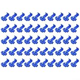 50 Stück Schnelldrahtverbinder, Isolationspiercingklemme, 10 A/24 A Abzweigklemmen-Set für 0,5–6 mm elektrische Verkabelung (blau)