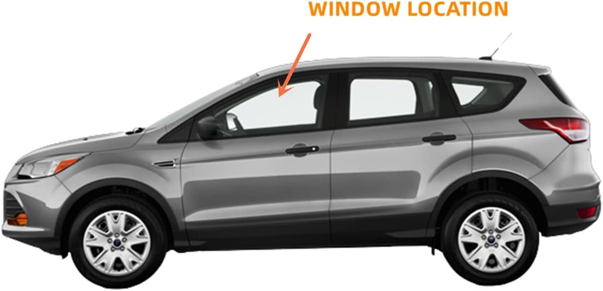 Driver/Left Side Front Door Window Glass Tempered Replacement for Ford Escape 2013-2019