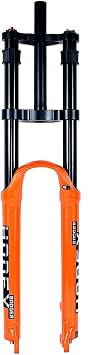 26/27.5/29" Downhill Mountain Bike Air Fork 1-1/8" Straight Tube Double Shoulder Suspension Front Fork 140mm Travel Bikes Fork 9 * 100mm QR
