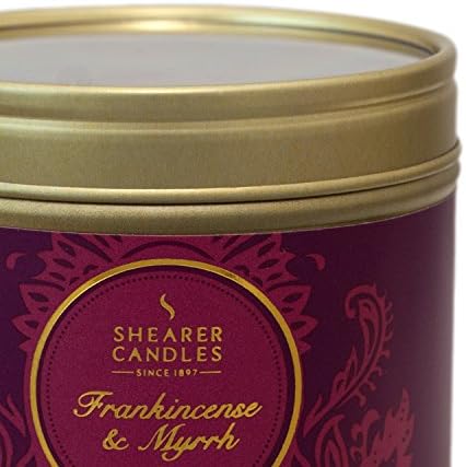 Shear Scented Candles In Tins - Frankincense & Myrrh (6.4cmx4.2cm) 20hrs