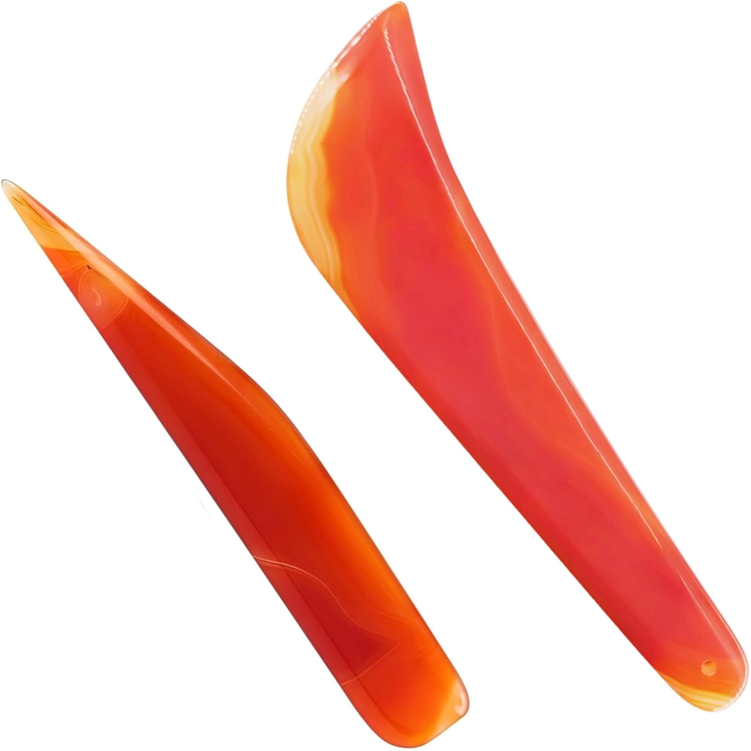 2PCS Polishing Agate Knife Polishing Burnishing Tool, Agate Knife Burnisher Hand Polishing Burnisher Grinding Scraping Tool for Gold Sliver Jewelry Making Carving