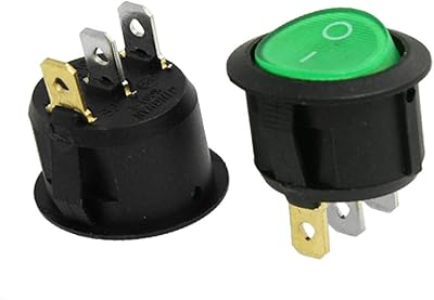 New Lon0167 10 x Featured Green Light Illuminated reliable efficacy ON-OFF SPST Round Rocker Switch 6A/250V 10A/125V AC(id:0f2 db df 9c6)
