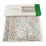 DoTebpa 4032 Pieces 6 mm Bling Rhinestone Sticker Sheet Gem Diamond Self Adhesive for Scrapbooking Embellishments and DIY Crafts, Wedding, Decor (Assorted Color)…