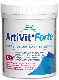 Artivit Forte Gelenkpulver für Hunde & Katzen – Glucosamin, Chondroitin, MSM & Vitamin C, unterstützt Gelenke – 70 g