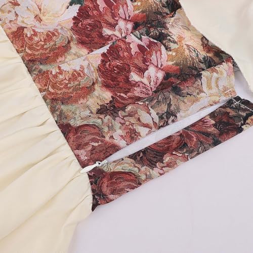 Robe de cocktail gothique avec volants et manches bouffantes amples - 7