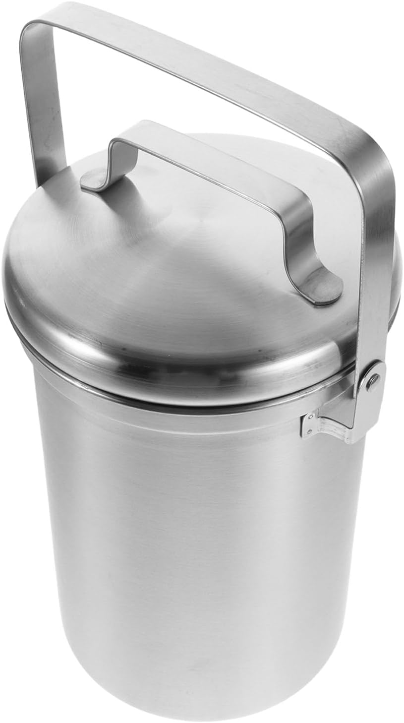 3l Stainless Steel Compost Bin with Lid, Kitchen Countertop Indoor Compost Bucket for Food Scraps, Metal Garbage Container for Home Composting and Waste Separation