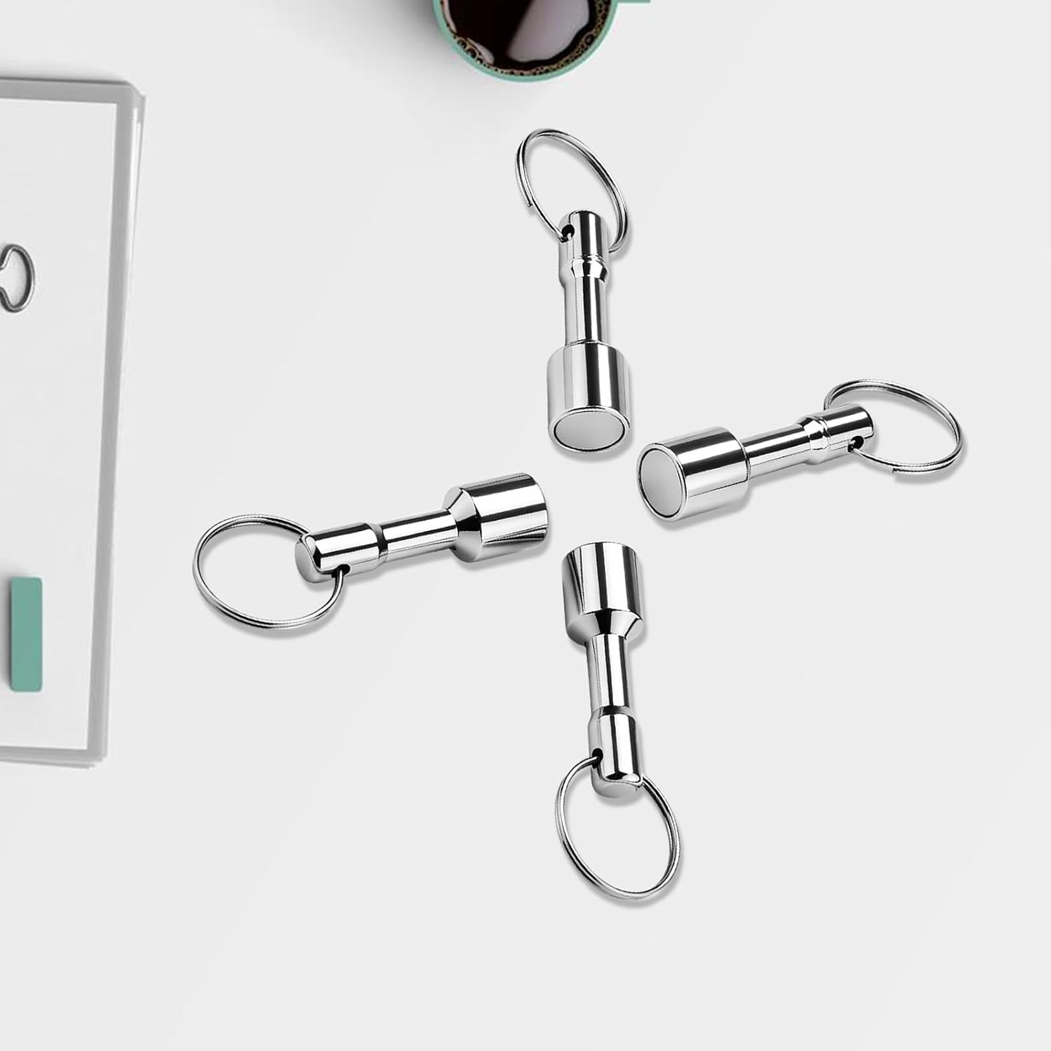 Magnetic Keychain Gold Testing Kits Keychain Magnet for Testing Brass 4pc