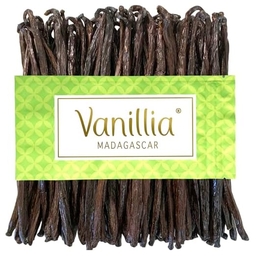 VANILLIA • 5 Baccelli di Vaniglia Bourbon Madagascar • Gran Selezione del Madagascar 2024 • Baccello XL 15/18cm • Sacchetto FreshZIP