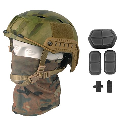 Loogu Fast Bj Base Jump Military Helmet With 12-In-1 Headwear #TOP1