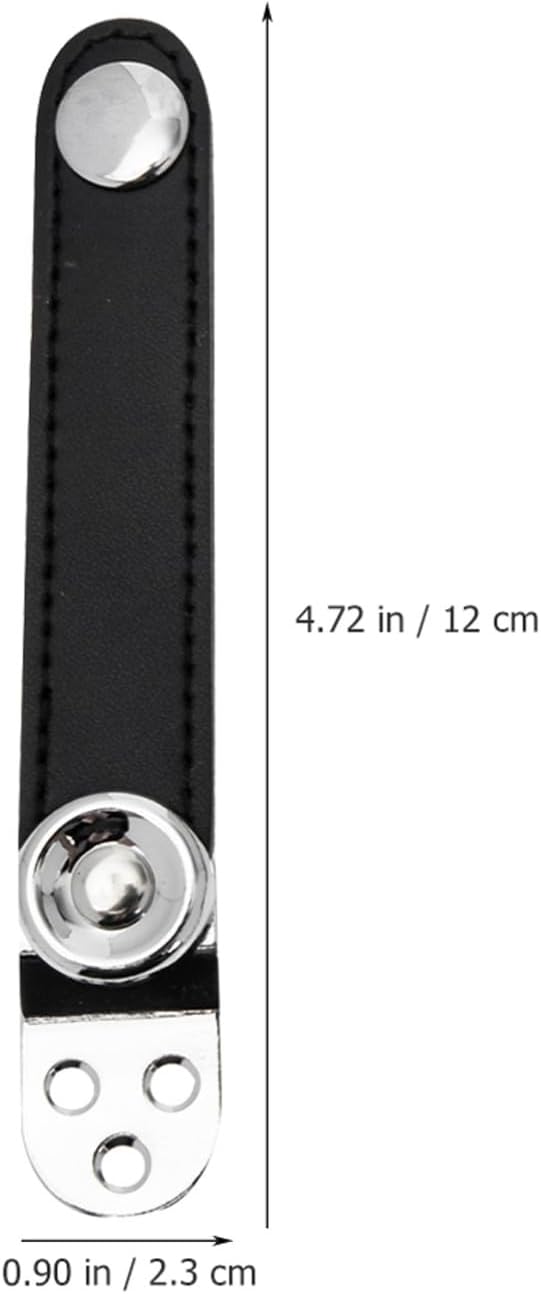 Black Accordion Bellows Straps Concert 2pcs with Buckle for Practice
